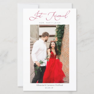 Budget Wedding Just Married Elopement Photo