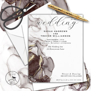 Budget Wedding Mahogany Alcohol Ink