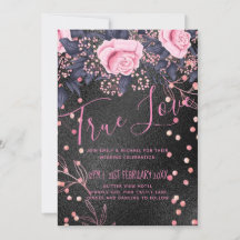 Budget Wedding Metallic Look Rosegold Pink Floral