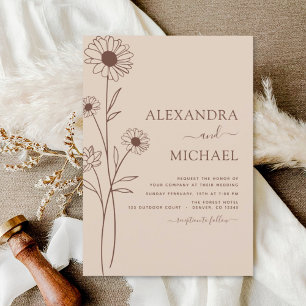 Budget Wedding Minimalist Botanical Floral Flyer