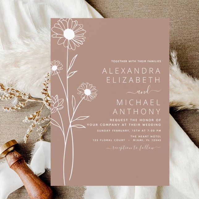 Budget Wedding Minimalist Botanical Floral Flyer (Creator Uploaded)