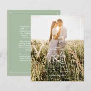 BUDGET Wedding PHOTO OVERLAY Sage Monochrome