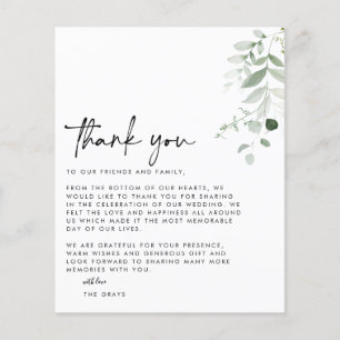 BUDGET Wedding Photo Thank You Card