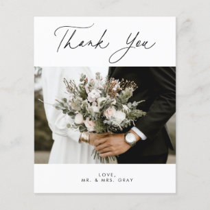 BUDGET Wedding Photo Thank You Card Flyer