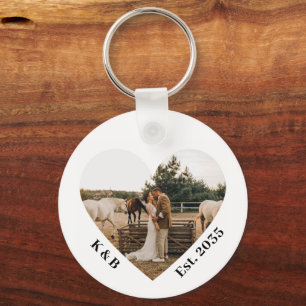 Budget Wedding Photo Thank You Favors Personalized Keychain