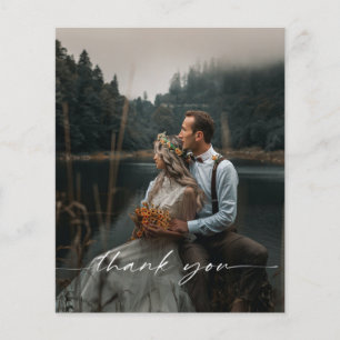 Budget Wedding Photo Thank you Postcard Flyer