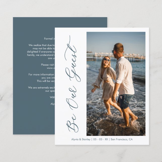 Budget Wedding Photo Wimshical Be Our Guest Script (Front/Back)