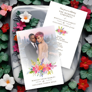Budget Wedding Pink Flowers & Branches Bouquet
