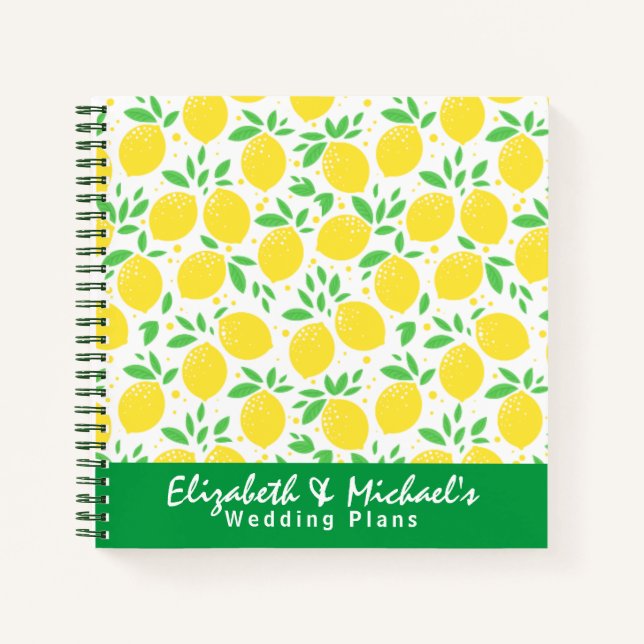 Budget Wedding Planner Personalized Trendy Modern Notebook (Front)