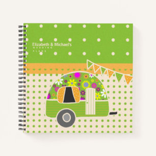 Budget Wedding Planner Personalized Trendy Modern Notebook