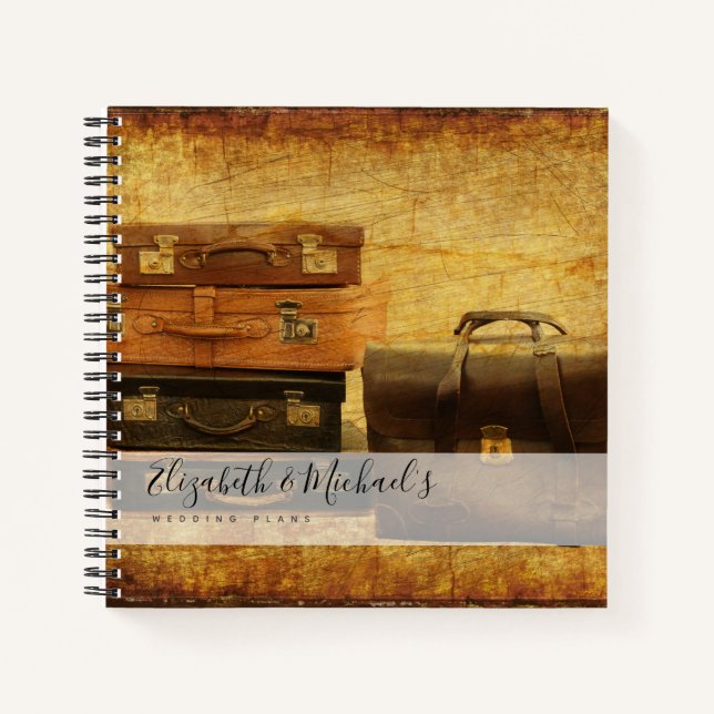 Budget Wedding Planner Personalized Trendy Modern Notebook (Front)