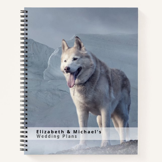 Budget Wedding Planner Personalized Trendy Modern Notebook (Front)