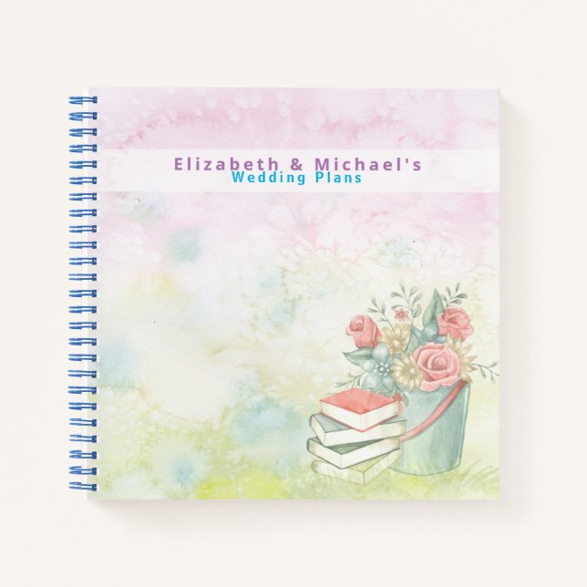 Budget Wedding Planner Personalized Trendy Modern Notebook (Front)