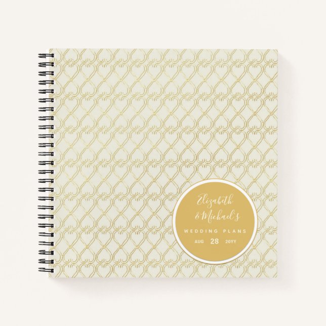 Budget Wedding Planner Personalized Trendy Modern Notebook (Front)