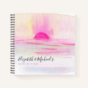Budget Wedding Planner Personalized Trendy Modern Notebook