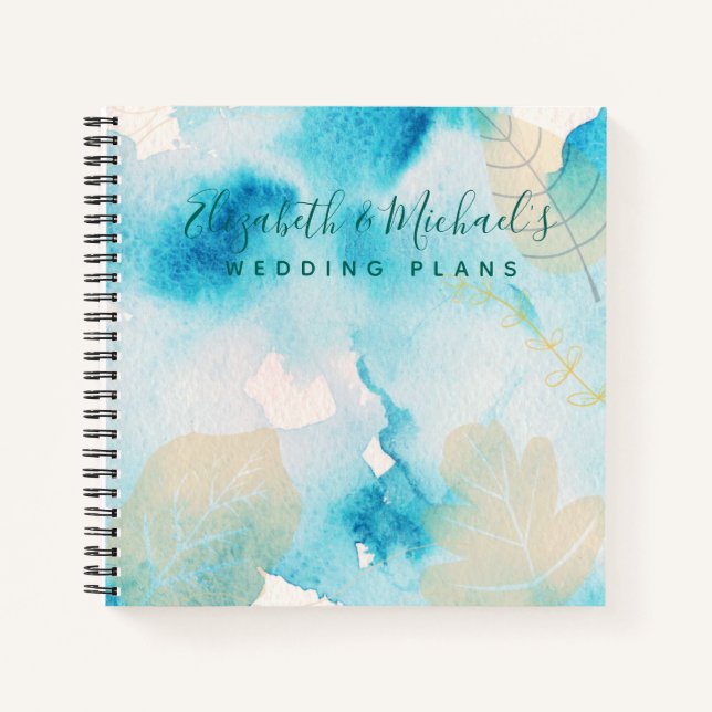 Budget Wedding Planner Personalized Trendy Modern Notebook (Front)