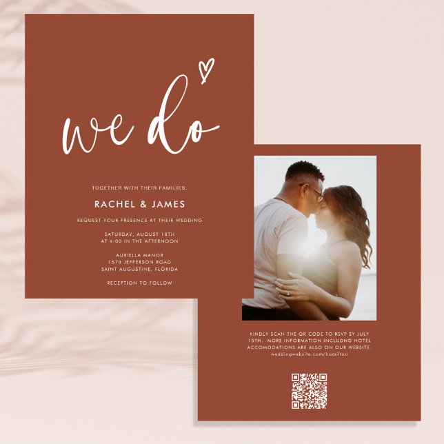 Budget Wedding Qr Code Burnt Orange Terracotta (Creator Uploaded)