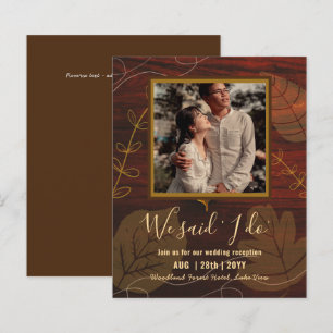 BUDGET Wedding Reception Invite With Couple PHOTO