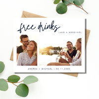 Budget Wedding Save the Date Blank Back