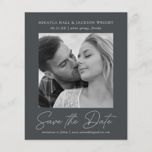 Budget Wedding Save the Date Casual Script Photo