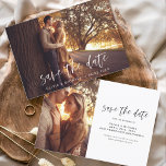 Budget Wedding Save the Date Photo Minimalist Flye Flyer<br><div class="desc">Budget Wedding Save the Date Cards that have a photo on the front and back. The Save the Date Fall,  Autumn,  Winter,  Spring or Summer cards contain a modern hand lettered cursive script typography that are elegant,  simple and modern to use after you minimalist simple wedding day celebration.</div>