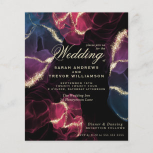 Budget Wedding Scarlet Violet Blue Alcohol Ink