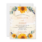 Budget wedding sunflowers eucalyptus QR code RSVP