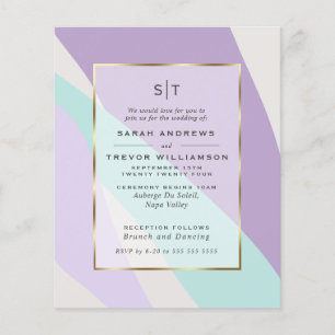 Budget Wedding Teal Lilac Amethyst Abstract
