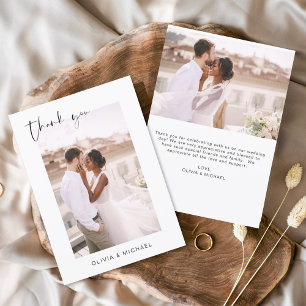 Budget Wedding Thank You Photo Minimalist Flyer