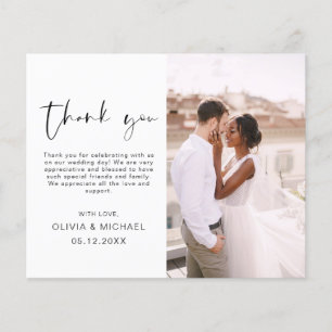 Budget Wedding Thank You Photo Minimalist Flyer