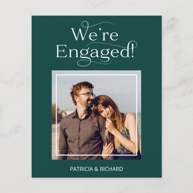 Budget We're Engaged Engagement Announcement (Front)