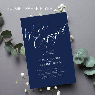 Budget We're Engaged engagement party invitation Flyer