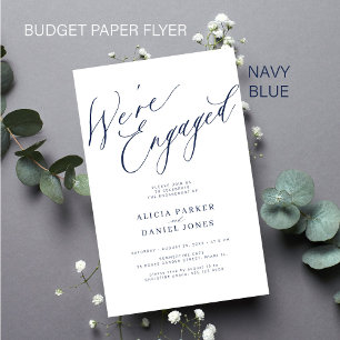 Budget We're Engaged engagement party invitation Flyer