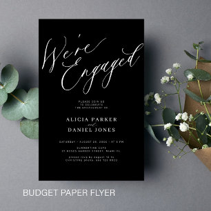 Budget We're Engaged engagement party invitation Flyer