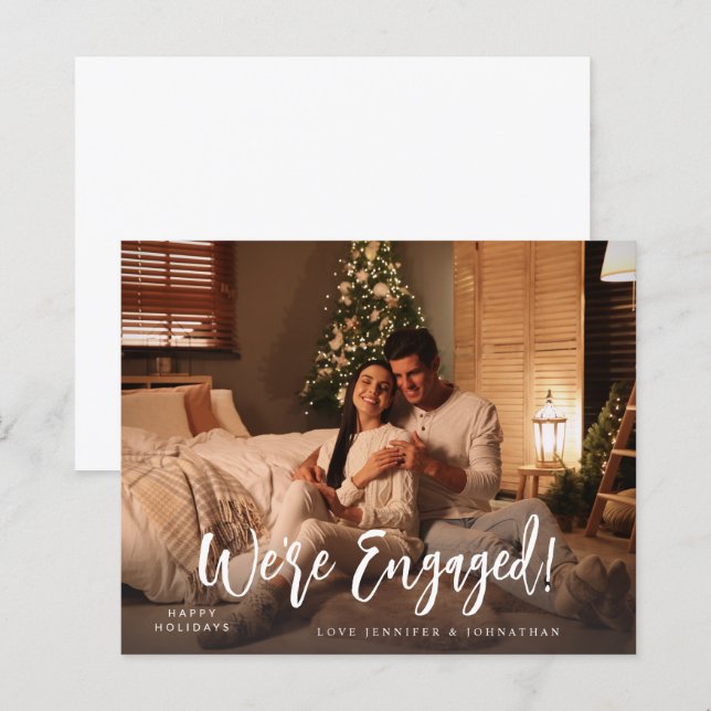 Budget We're Engaged Minimalist H Photo 2 (Front/Back)