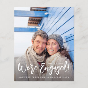 Budget We're Engaged Minimalist V Photo 2 Flyer