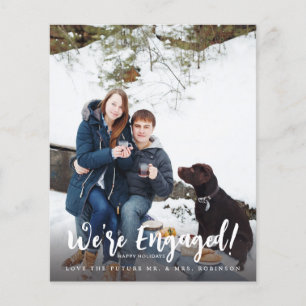 Budget  We're Engaged Minimalist V Photo Flyer