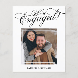 Budget We're Engaged Photo Engagement Announcement