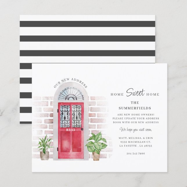 Budget Weve Moved Botanical Moving Announcement (Front/Back)