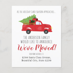 Budget We've Moved Christmas Truck Holiday Moving