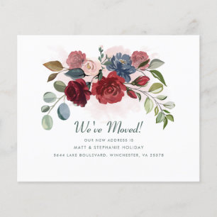 Budget We've Moved Floral Moving Announcement 
