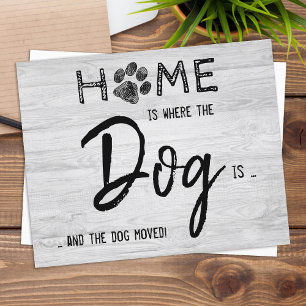 Budget We've Moved New Address Pet Dog Moving Card