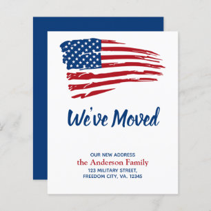 Budget We've Moved Patriotic American Flag Moving 
