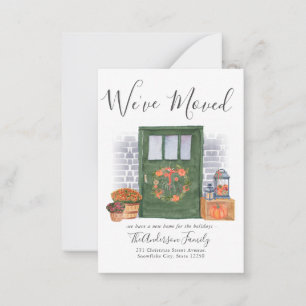 Budget We've Moved Pumpkin Door Moving Card