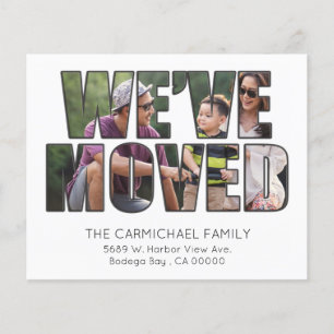 Budget We've Moved with photo Moving announcement
