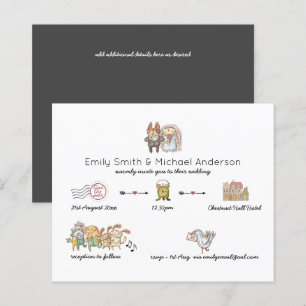 BUDGET Whimsical Day of Wedding Timeline Invites