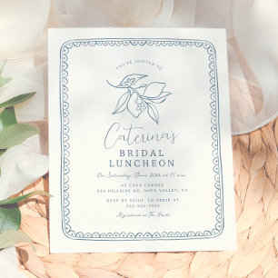 Budget Whimsical Lemon & Blue Bridal Shower