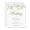 Budget White Blossom Photo Wedding Invitation