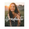 Budget White Brush Graduation Announcement Photo