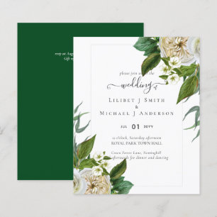 BUDGET White Roses Bouquet Floral Wedding